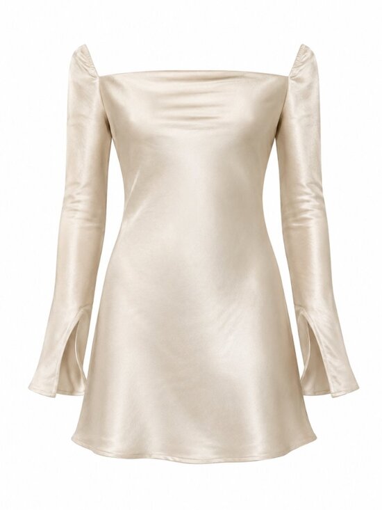 Princess Polly Dresses & Skirts - FREE with Purchase: Princess Polly Satin Cowl Neck Long Sleeve Mini Dress Size 4